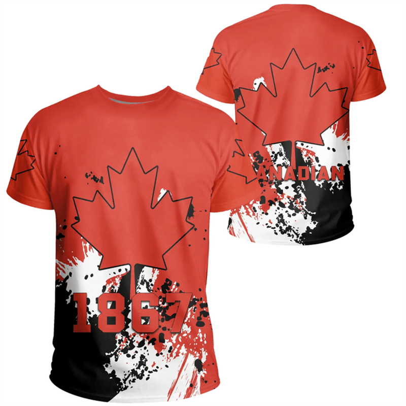 Summer Clothing Women Canada - Футболка на День Канады, с принтом